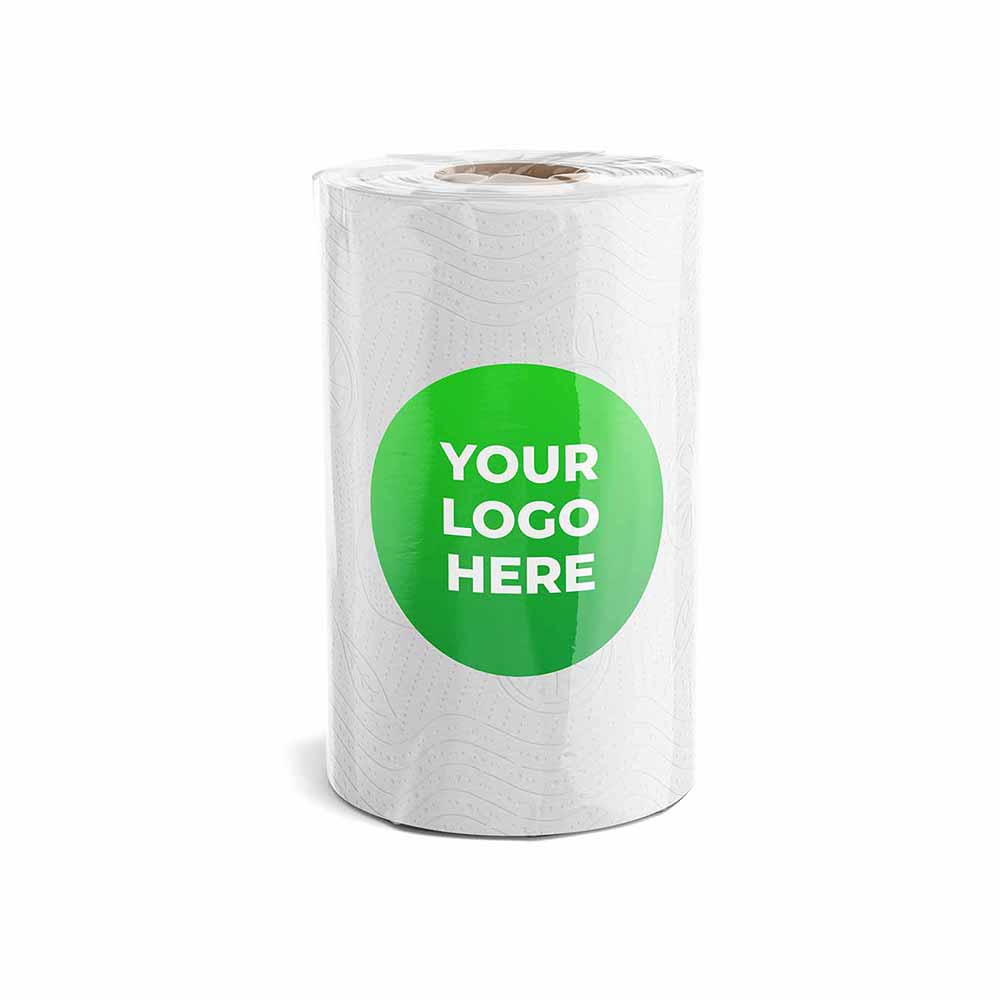 Private label paper towel product with customizable packaging options